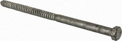 Value Collection - 5/8" Screw, 12" Length Under Head, Steel, Hex Head Lag Screw - Hot Dipped Galvanized, Grade 2 - Americas Industrial Supply