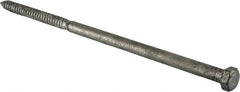 Value Collection - 5/8" Screw, 16" Length Under Head, Steel, Hex Head Lag Screw - Hot Dipped Galvanized, Grade 2 - Americas Industrial Supply
