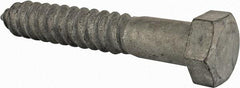 Value Collection - 3/4" Screw, 4-1/2" Length Under Head, Steel, Hex Head Lag Screw - Hot Dipped Galvanized, Grade 2 - Americas Industrial Supply
