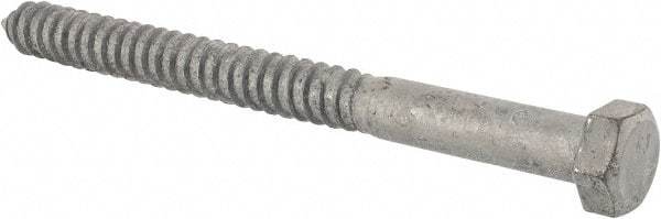 Value Collection - 3/4" Screw, 9" Length Under Head, Steel, Hex Head Lag Screw - Hot Dipped Galvanized, Grade 2 - Americas Industrial Supply