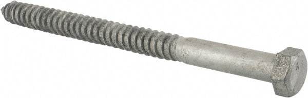 Value Collection - 3/4" Screw, 10" Length Under Head, Steel, Hex Head Lag Screw - Hot Dipped Galvanized, Grade 2 - Americas Industrial Supply