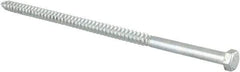 Value Collection - 3/8" Screw, 9" Length Under Head, Steel, Hex Head Lag Screw - Zinc Plated, Grade 2 - Americas Industrial Supply