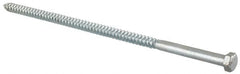Value Collection - 3/8" Screw, 10" Length Under Head, Steel, Hex Head Lag Screw - Zinc Plated, Grade 2 - Americas Industrial Supply