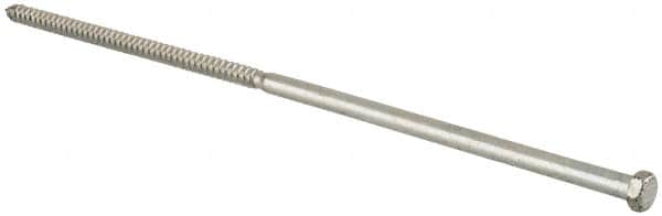 Value Collection - 3/8" Screw, 14" Length Under Head, Steel, Hex Head Lag Screw - Zinc Plated, Grade 2 - Americas Industrial Supply