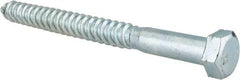 Value Collection - 1/2" Screw, 5-1/2" Length Under Head, Steel, Hex Head Lag Screw - Zinc Plated, Grade 2 - Americas Industrial Supply