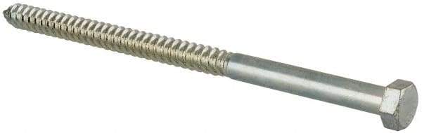 Value Collection - 1/2" Screw, 9" Length Under Head, Steel, Hex Head Lag Screw - Zinc Plated, Grade 2 - Americas Industrial Supply