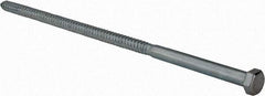 Value Collection - 1/2" Screw, 14" Length Under Head, Steel, Hex Head Lag Screw - Zinc Plated, Grade 2 - Americas Industrial Supply