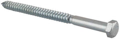 Value Collection - 5/8" Screw, 9" Length Under Head, Steel, Hex Head Lag Screw - Zinc Plated, Grade 2 - Americas Industrial Supply