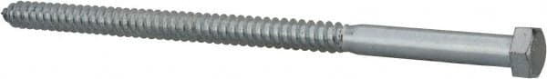 Value Collection - 5/8" Screw, 12" Length Under Head, Steel, Hex Head Lag Screw - Zinc Plated, Grade 2 - Americas Industrial Supply