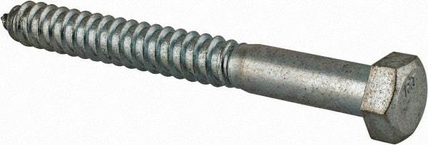 Value Collection - 3/4" Screw, 7" Length Under Head, Steel, Hex Head Lag Screw - Zinc Plated, Grade 2 - Americas Industrial Supply