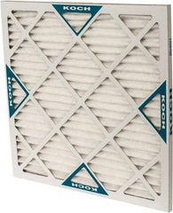 Made in USA - 20" Noml Height x 20" Noml Width x 1" Noml Depth, 80 to 85% Capture Efficiency, Wire-Backed Pleated Air Filter - MERV 13, Synthetic, Integrated Beverage Board Frame, 300 Max FPM, 840 CFM, For Any Unit - Americas Industrial Supply