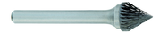 SJ-6 -- 5/8 x LOC x 1/4 Shank x 2 OAL 60 Degree Cone Carbide Medium Tough Cut Burr - Americas Industrial Supply