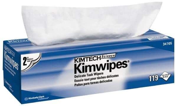 Kimtech - Dry Clean Room/Lab/Critical Task Wipes - Pop-Up, 11-3/4" x 11-3/4" Sheet Size, White - Americas Industrial Supply