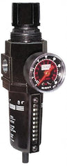 ARO/Ingersoll-Rand - 3/8" NPT Port Standard 1 Piece Filter/Regulator FRL Unit - Metal Bowl, 132 SCFM, 250 Max psi, 104" High, Manual Drain - Americas Industrial Supply