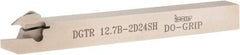 Iscar - External Thread, 0.075" Min Groove Width, 4.7" OAL, Right Hand Indexable Grooving Cutoff Toolholder - 0.063 Seat Size, 1/2" Shank Height x 1/2" Shank Width, DG.. Insert Style, DGT Toolholder Style, Series Do-Grip - Americas Industrial Supply