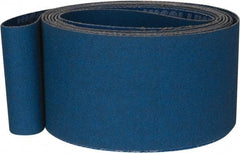 Norton - 2" Wide x 132" OAL, 120 Grit, Zirconia Alumina Abrasive Belt - Zirconia Alumina, Fine, Coated, X Weighted Cloth Backing, Series R823 - Americas Industrial Supply