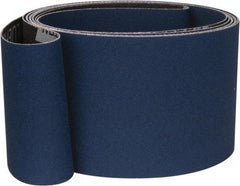 Norton - 3" Wide x 132" OAL, 120 Grit, Zirconia Alumina Abrasive Belt - Zirconia Alumina, Fine, Coated, X Weighted Cloth Backing, Series R823 - Americas Industrial Supply