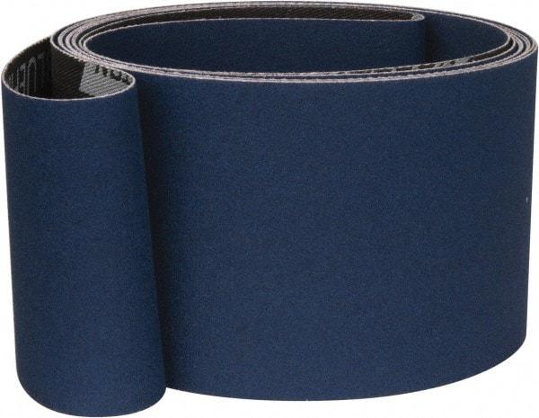 Norton - 3" Wide x 132" OAL, 36 Grit, Zirconia Alumina Abrasive Belt - Zirconia Alumina, Very Coarse, Coated, Y Weighted Cloth Backing, Series R824 - Americas Industrial Supply