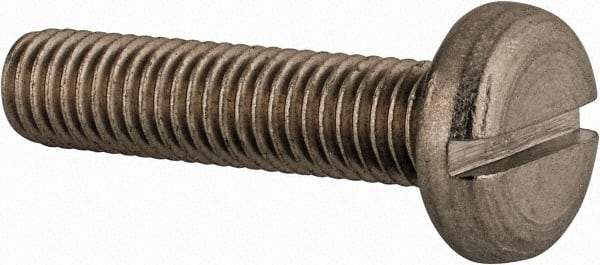 Value Collection - M8x1.25 Metric Coarse, 35mm Length Under Head Slotted Drive Machine Screw - Pan Head, Grade 18-8 & A2 Stainless Steel, Uncoated, Without Washer - Americas Industrial Supply