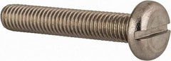 Value Collection - M8x1.25 Metric Coarse, 45mm Length Under Head Slotted Drive Machine Screw - Pan Head, Grade 18-8 & A2 Stainless Steel, Uncoated, Without Washer - Americas Industrial Supply