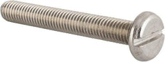 Value Collection - M8x1.25 Metric Coarse, 60mm Length Under Head Slotted Drive Machine Screw - Pan Head, Grade 18-8 & A2 Stainless Steel, Uncoated, Without Washer - Americas Industrial Supply