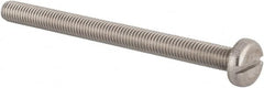 Value Collection - M8x1.25 Metric Coarse, 100mm Length Under Head Slotted Drive Machine Screw - Pan Head, Grade 18-8 & A2 Stainless Steel, Uncoated, Without Washer - Americas Industrial Supply