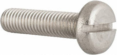 Value Collection - M10x1.50 Metric Coarse, 40mm Length Under Head Slotted Drive Machine Screw - Pan Head, Grade 18-8 & A2 Stainless Steel, Uncoated, Without Washer - Americas Industrial Supply