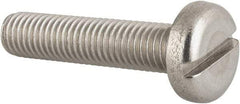Value Collection - M10x1.50 Metric Coarse, 45mm Length Under Head Slotted Drive Machine Screw - Pan Head, Grade 18-8 & A2 Stainless Steel, Uncoated, Without Washer - Americas Industrial Supply