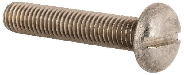 Value Collection - M10x1.50, 50mm Length Under Head Slotted Drive Machine Screw - Pan Head, Grade 18-8 & A2 Stainless Steel, Uncoated, Without Washer - Americas Industrial Supply