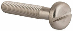 Value Collection - M10x1.50, 55mm Length Under Head Slotted Drive Machine Screw - Pan Head, Grade 18-8 & A2 Stainless Steel, Uncoated, Without Washer - Americas Industrial Supply