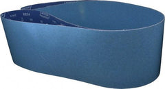 Norton - 8" Wide x 107" OAL, 80 Grit, Zirconia Alumina Abrasive Belt - Zirconia Alumina, Medium, Coated, Y Weighted Cloth Backing - Americas Industrial Supply