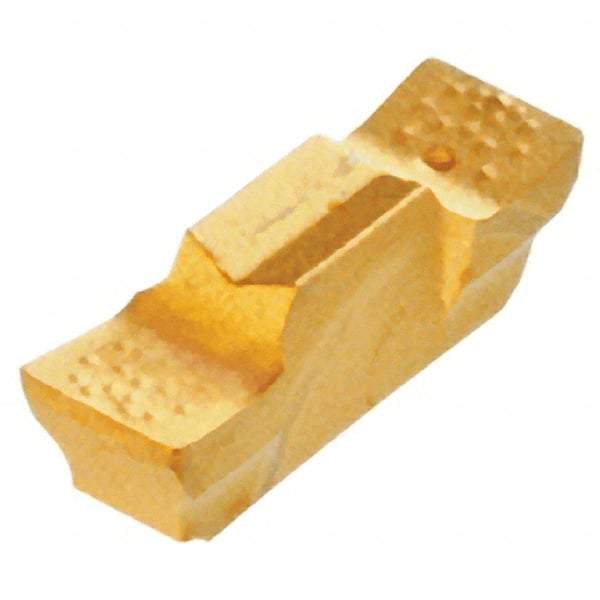 Iscar - 196010GEPI Grade IC528, 1.96mm Cutting Width Carbide Grooving Insert - 2.5mm Max Depth of Cut, Neutral, 0.1mm Corner Radius, TiCN/TiN Finish - Americas Industrial Supply