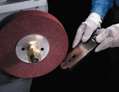 3M - 12" Diam, 4" Face Width, 5" Center Hole, Medium Grade, Aluminum Oxide Deburring Wheel - Convolute, Medium Density 5 Grade, 3,000 RPM - Americas Industrial Supply