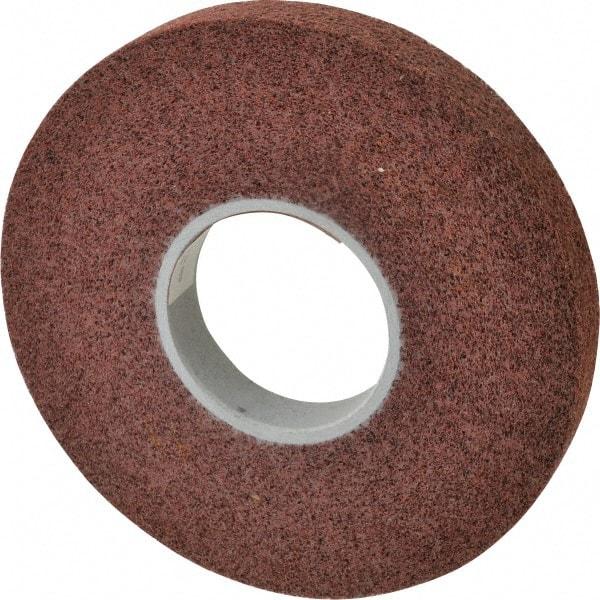 3M - 8" Diam, 1" Face Width, 3" Center Hole, Medium Grade, Aluminum Oxide Deburring Wheel - Convolute, Hard Density 6 Grade, 4,500 RPM - Americas Industrial Supply