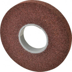 3M - 8" Diam, 1" Face Width, 3" Center Hole, Medium Grade, Aluminum Oxide Deburring Wheel - Convolute, Hard Density 6 Grade, 4,500 RPM - Americas Industrial Supply
