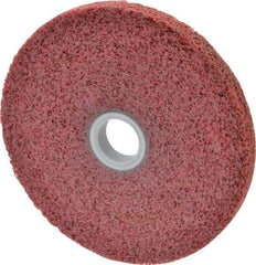 3M - 6" Diam, 1/2" Face Width, 1" Center Hole, Coarse Grade, Aluminum Oxide Deburring Wheel - Convolute, Hard Density 6 Grade, 6,000 RPM - Americas Industrial Supply