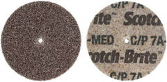 3M - 2" Diam, 1/8" Face Width, 1/8" Center Hole, Medium Grade, Aluminum Oxide Deburring Wheel - Unitized, Hard Density 7 Grade, 22,100 RPM - Americas Industrial Supply