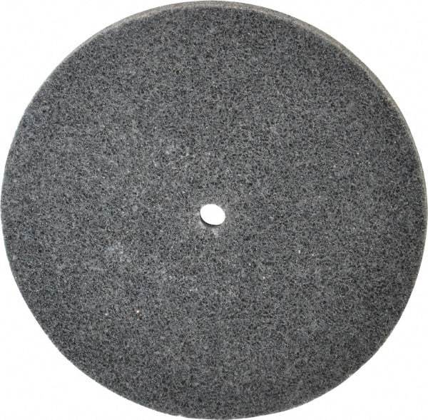3M - 4" Diam, 1/4" Face Width, 1/4" Center Hole, Medium Grade, Silicon Carbide Deburring Wheel - Unitized, Hard Density 7 Grade, 12,100 RPM - Americas Industrial Supply