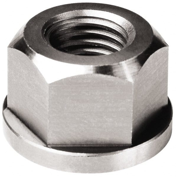 TE-CO - 5/8-11, 1-3/8" Flange Diam, 13/16" High, 1-1/16" Across Flats, Flange Nut - Americas Industrial Supply