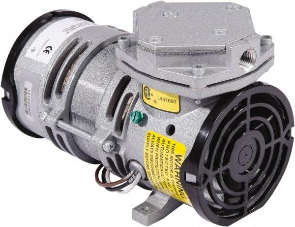 Gast - Diaphragm-Type Vacuum Pumps Horsepower: 1/16 Cubic Feet per Minute: 0.70 - Americas Industrial Supply