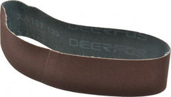 Made in USA - 2" Wide x 18-15/16" OAL, 120 Grit, Aluminum Oxide Abrasive Belt - Aluminum Oxide, Fine, Coated - Americas Industrial Supply