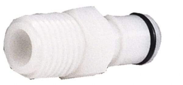 CPC Colder Products - 3/8" Outside Diam, 3/8 NPT, Acetal Push-to-Connect Tube Male Connector - 120 Max psi, White - Americas Industrial Supply