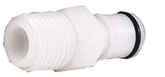 CPC Colder Products - 3/8" Outside Diam, 3/8 NPT, Acetal Push-to-Connect Tube Male Connector - 120 Max psi, White - Americas Industrial Supply