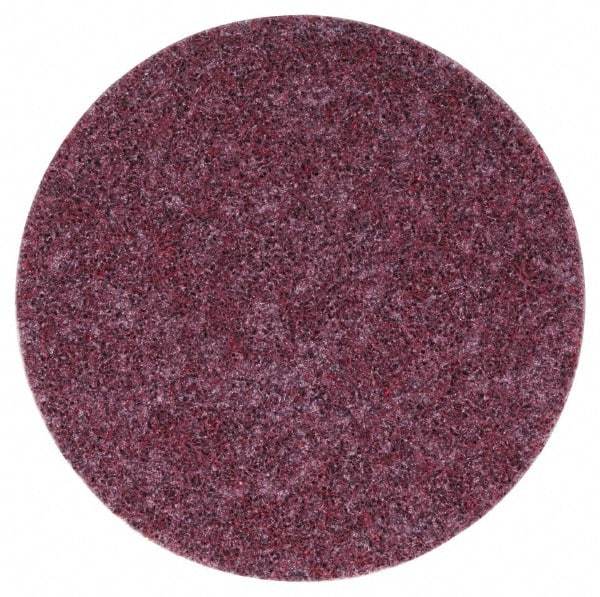 3M - 7" Coarse Grade Aluminum Oxide Deburring Disc - 7/8" Center Hole, Arbor Connection, Maroon, 6,000 Max RPM - Americas Industrial Supply