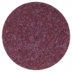 3M - 7" Coarse Grade Aluminum Oxide Deburring Disc - 7/8" Center Hole, Arbor Connection, Maroon, 6,000 Max RPM - Americas Industrial Supply