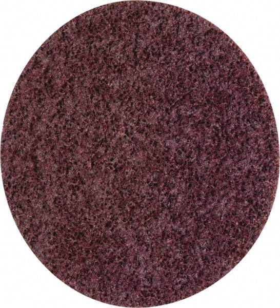 3M - 4-1/2" Coarse Grade Ceramic Deburring Disc - Quick Change Connection, Maroon, 13,300 Max RPM - Americas Industrial Supply
