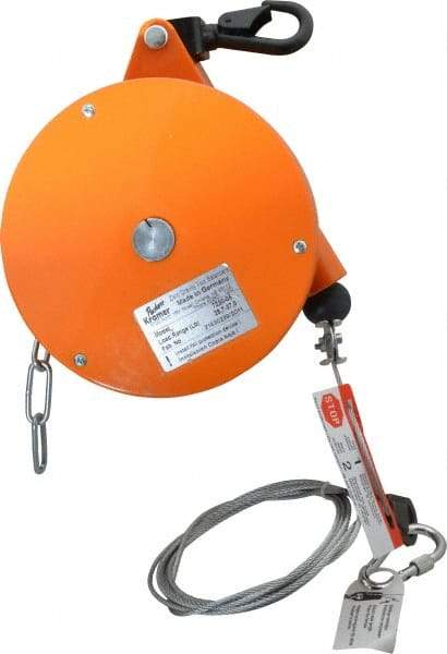 Packers Kromer - 37 Lb Load Capacity, 6-1/2' Travel Distance, Tool Balancer - Steel Cable, Nylon Housing, Tension Adjustment, Locking Mechanism - Americas Industrial Supply