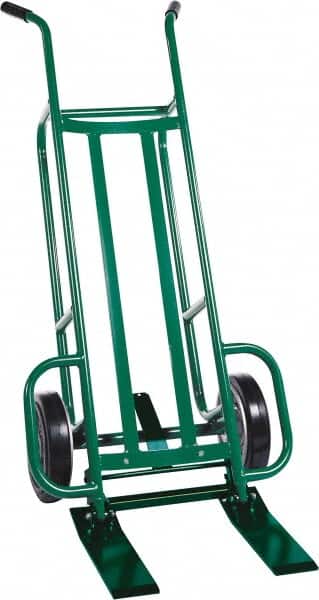 Valley Craft - 1,000 Lb Capacity 48" OAH Hand Truck - Dual Handle, Steel, Pneumatic Wheels - Americas Industrial Supply