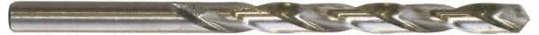 Cleveland - 3/8" 118° High Speed Steel Jobber Drill - Bright Finish, Right Hand Cut, Spiral Flute, Straight Shank, 5" OAL, Split Point - Americas Industrial Supply