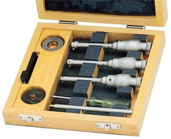 SPI - 20 to 40mm, Carbide, Hole Mechanical Inside Micrometer Set - 0.005mm Graduation, Ratchet Stop Thimble, (2) Setting Rings Included - Americas Industrial Supply